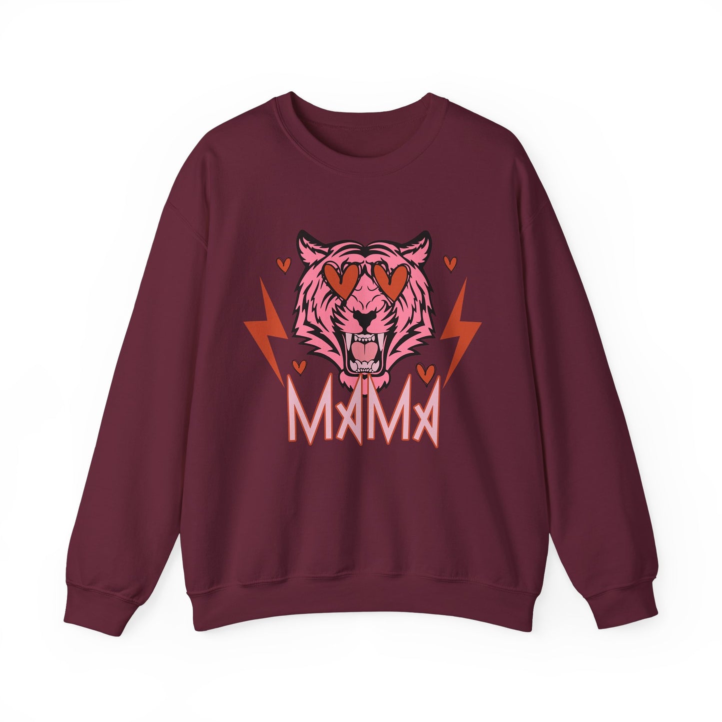 Mama Tiger Valentines Unisex Crewneck Sweatshirt