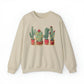 Cactus Christmas Lights Plant Lover Christmas Unisex Sweatshirt