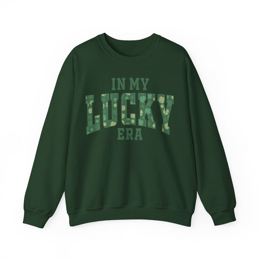 In My Lucky Era Clover St. Patrick's Day Unisex Crewneck Sweatshirt