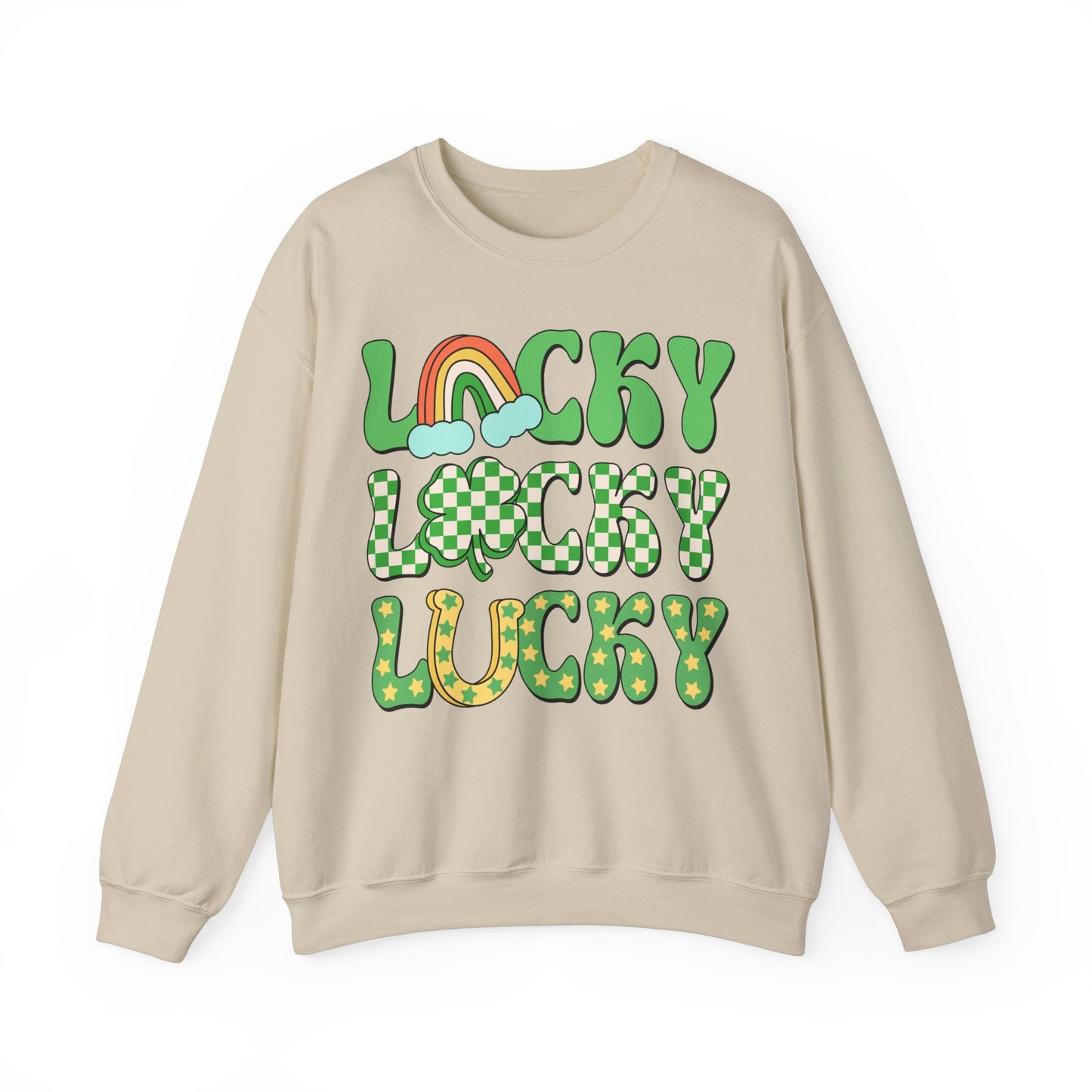 Lucky Lucky Lucky St. Patrick's Day Unisex Crewneck Sweatshirt