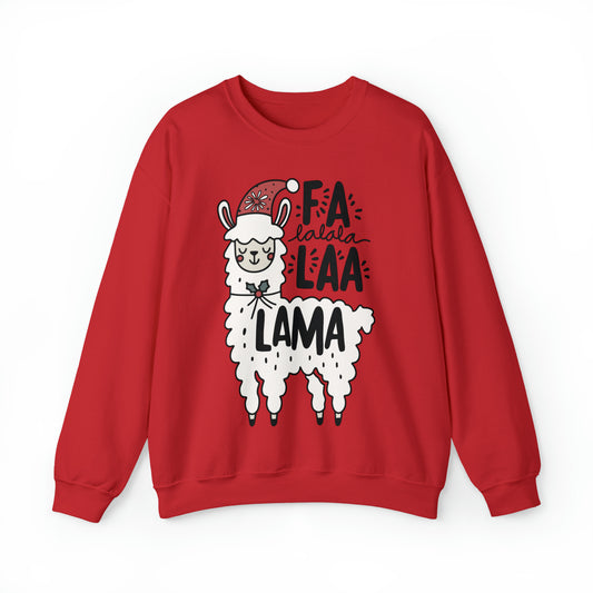 Festive Holiday Llama Christmas Unisex Crewneck Sweatshirt