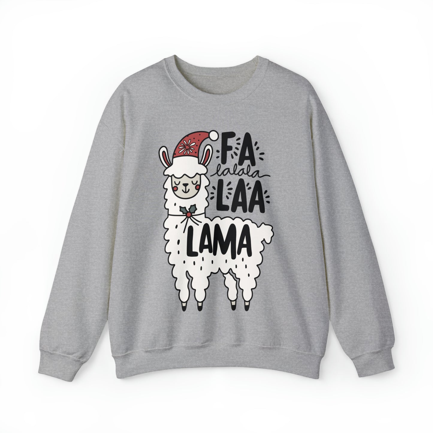 Festive Holiday Llama Christmas Unisex Crewneck Sweatshirt