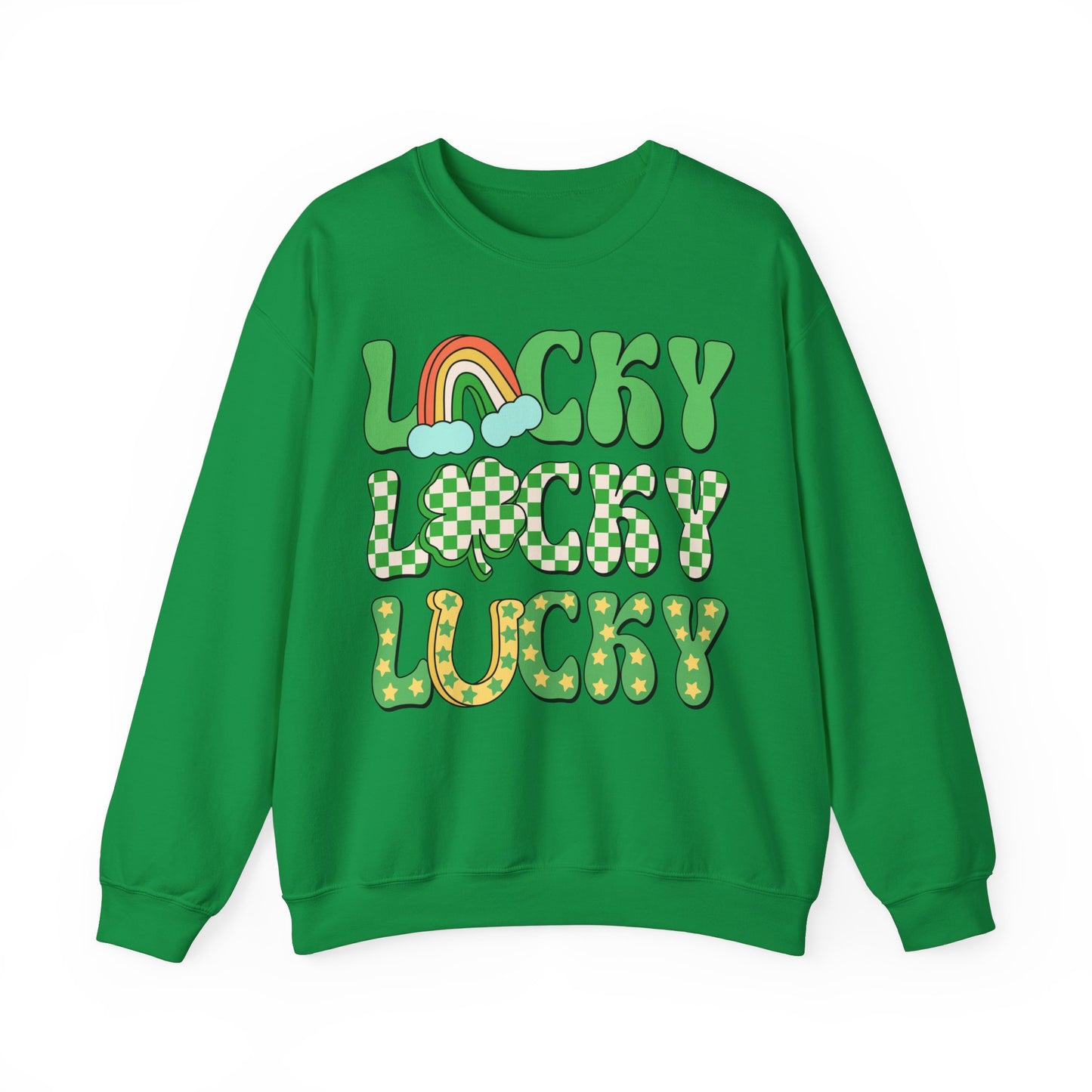 Lucky Lucky Lucky St. Patrick's Day Unisex Crewneck Sweatshirt