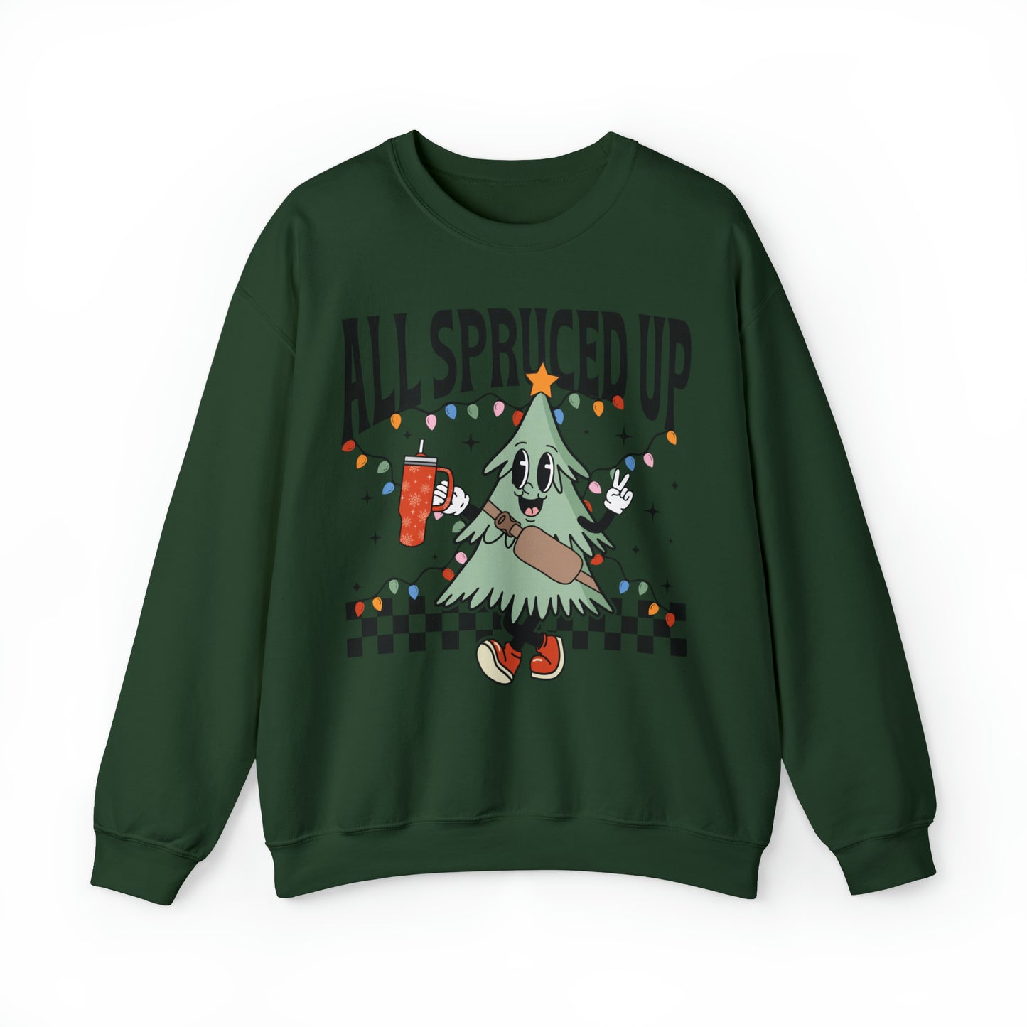 All Spruced Up Christmas Tree Character Unisex Sweatshirt