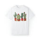 Cactus Christmas Lights Christmas Garment-Dyed T-shirt