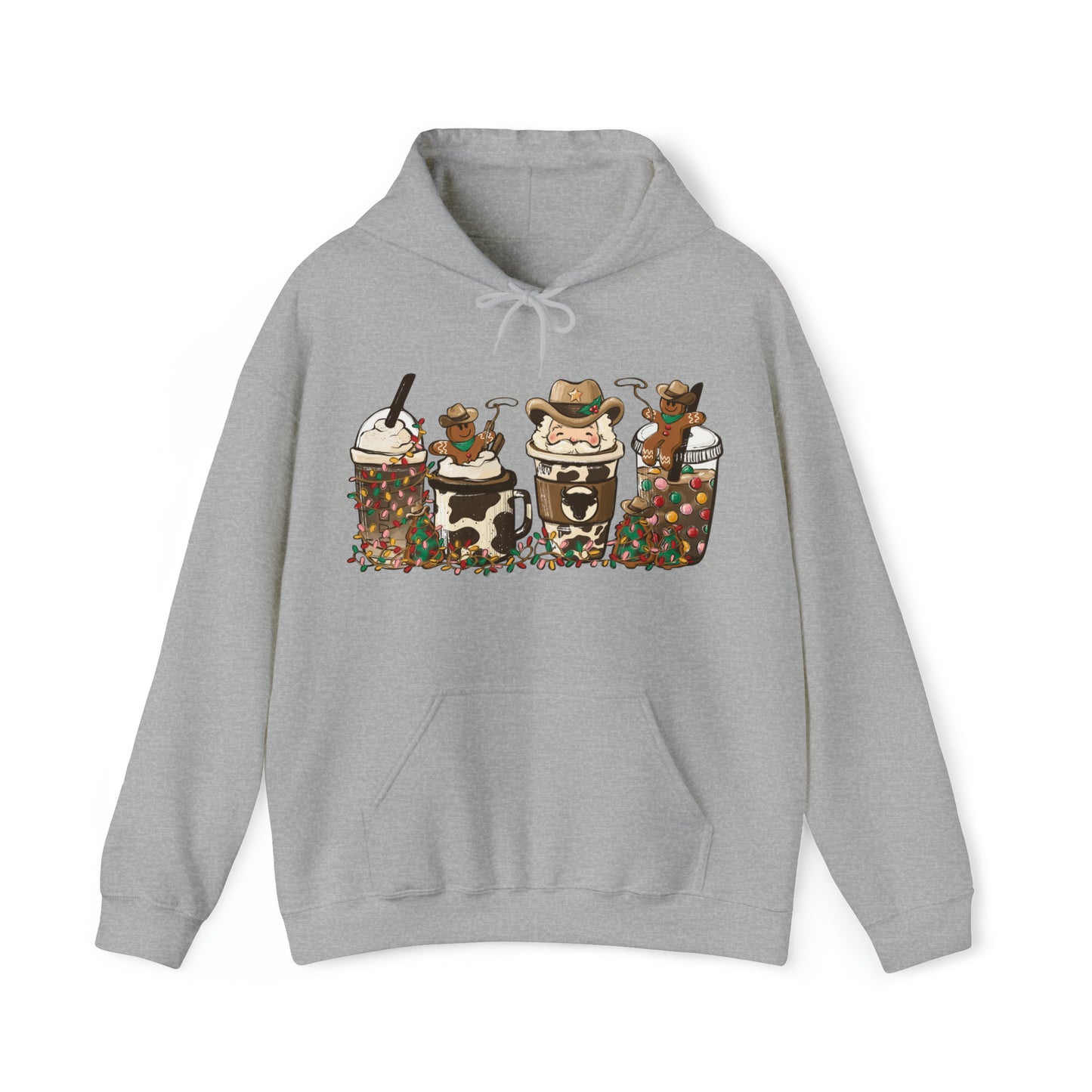 Howdy Santa Rodeo Gingerbread Western Christmas Unisex Sweatshirt Hooded Sweatshirt