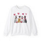 Great Dane Dog Lover Valentines Unisex Crewneck Sweatshirt