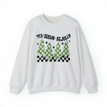 Tis The Season To Be Jolly Checkered Christmas Unisex Sweatshirt