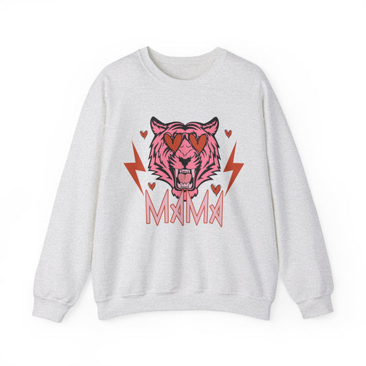 Mama Tiger Valentines Unisex Crewneck Sweatshirt