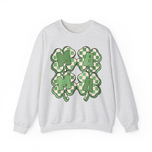 Mama Four Leaf Clover St. Patrick's Day Unisex Crewneck Sweatshirt