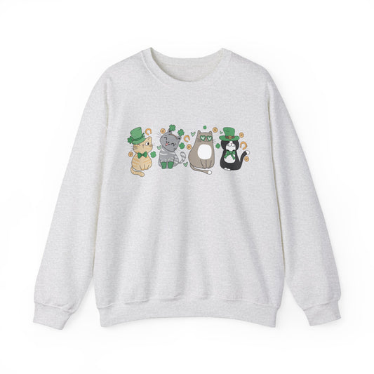 Cat Lover St. Patrick's Day Unisex Crewneck Sweatshirt