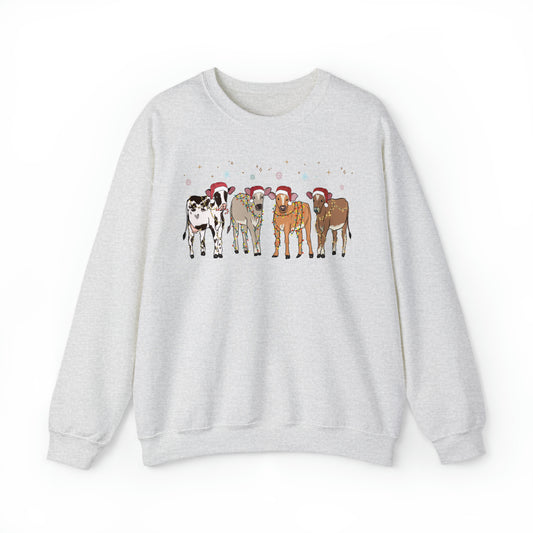 Moo-rry Christmas Cow Lover Unisex Sweatshirt