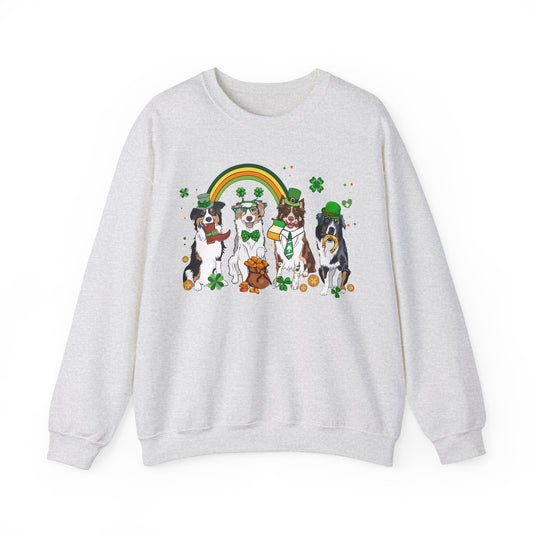 Australian Shepherd Lover St. Patrick's Day Unisex Crewneck Sweatshirt