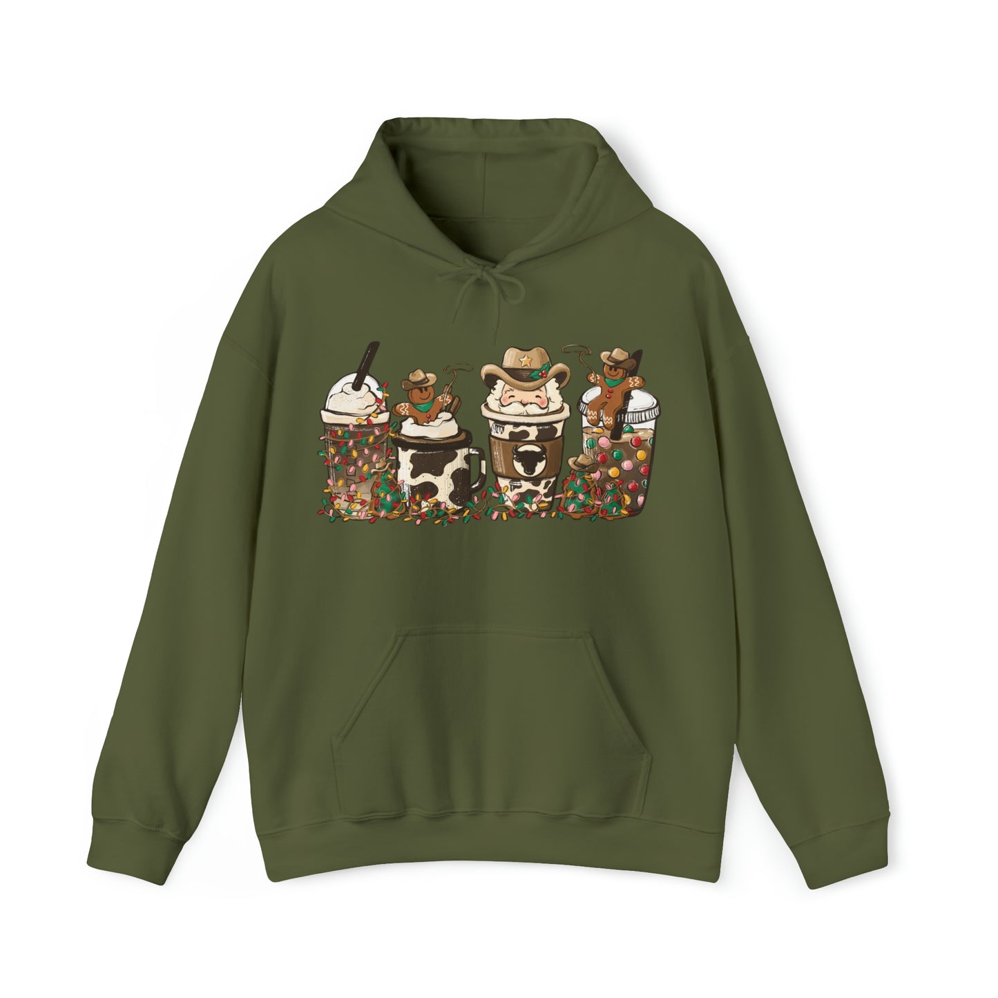 Howdy Santa Rodeo Gingerbread Western Christmas Unisex Sweatshirt Hooded Sweatshirt