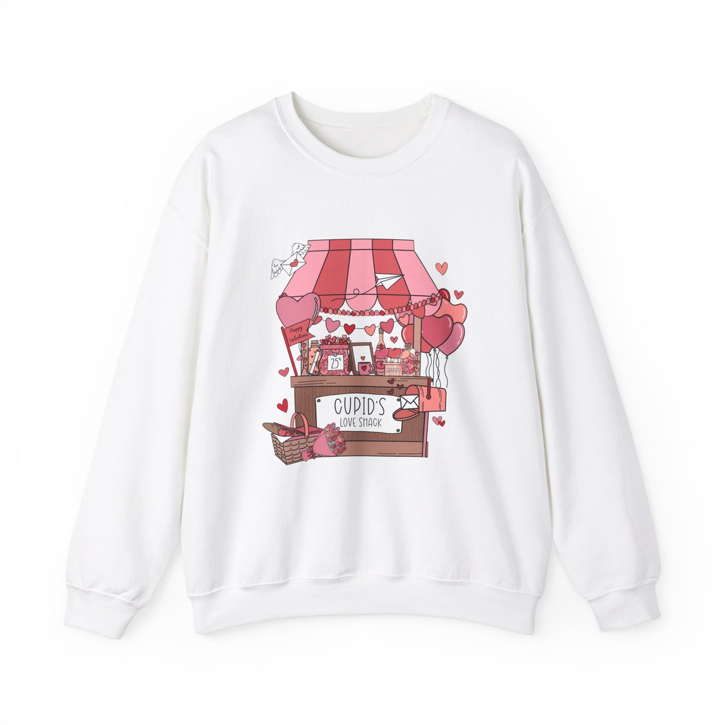 Cupid's Love Shack Candy Valentines Unisex Crewneck Sweatshirt