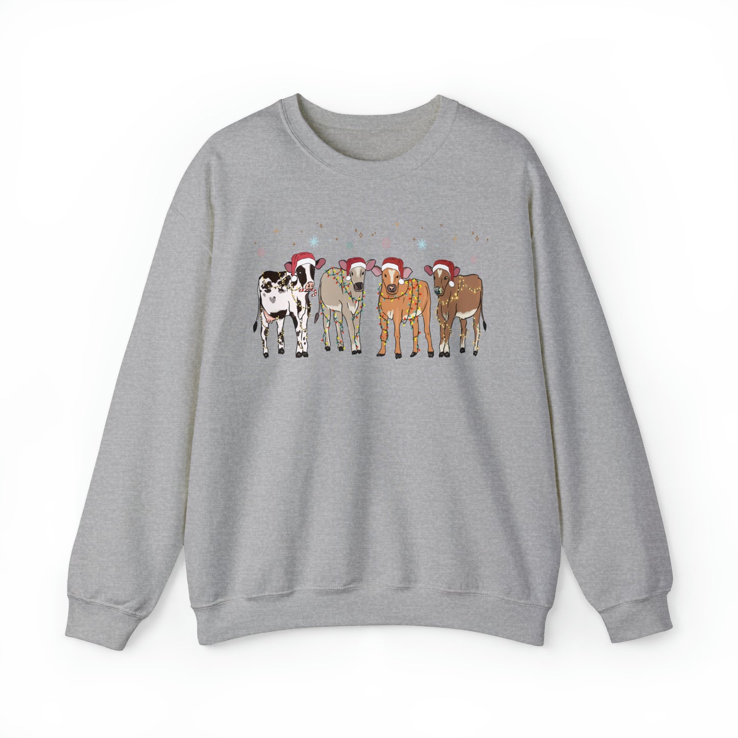 Moo-rry Christmas Cow Lover Unisex Sweatshirt