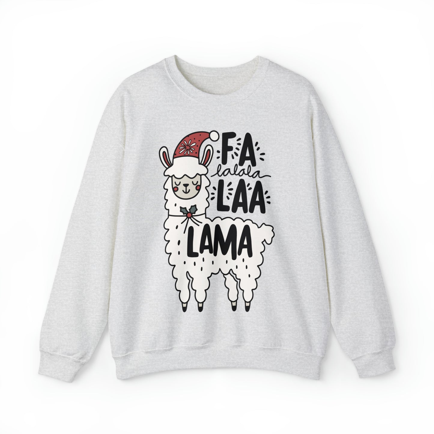 Festive Holiday Llama Christmas Unisex Crewneck Sweatshirt