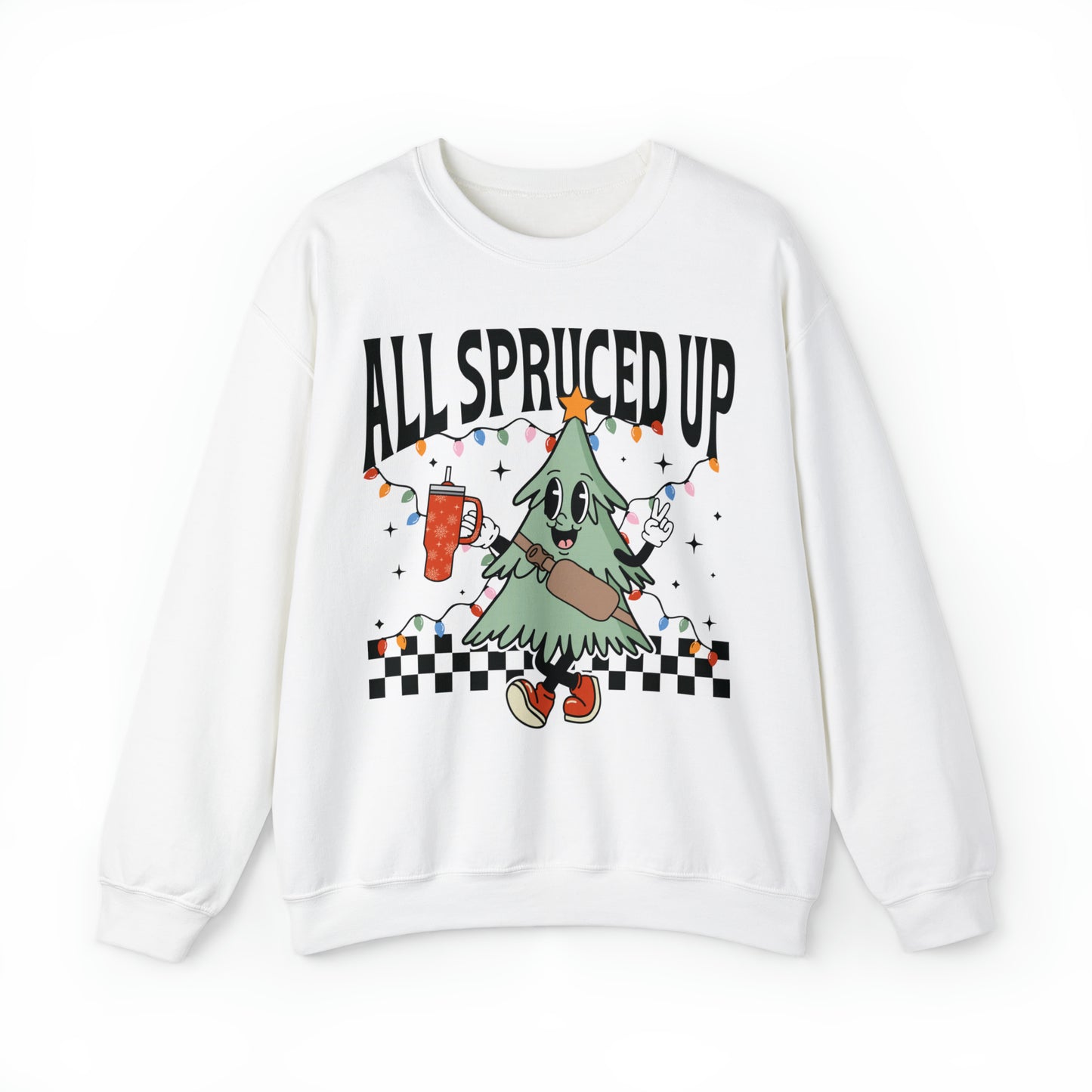 All Spruced Up Christmas Tree Character Unisex Sweatshirt