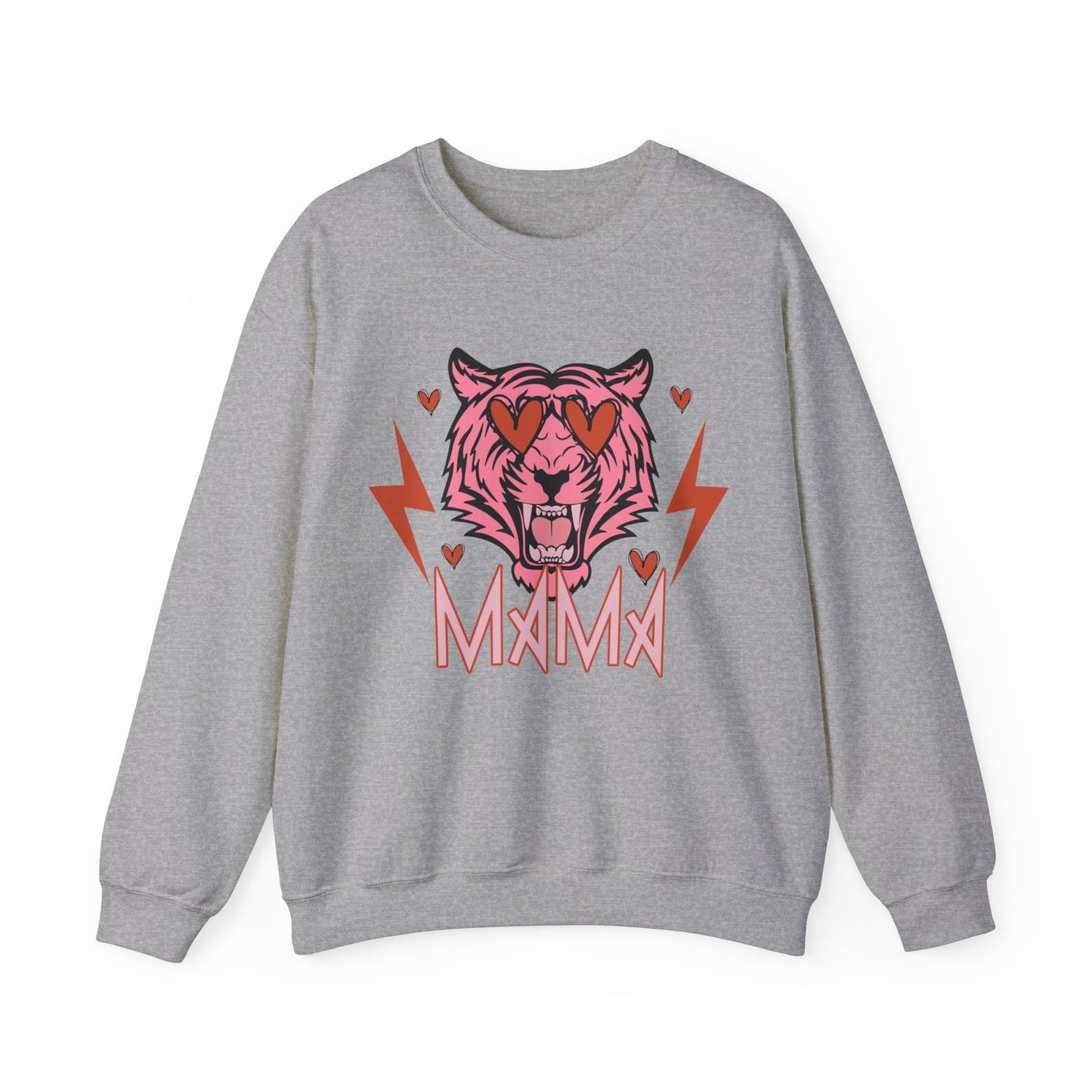 Mama Tiger Valentines Unisex Crewneck Sweatshirt