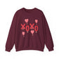 XOXO Heart Balloons Valentines Unisex Crewneck Sweatshirt