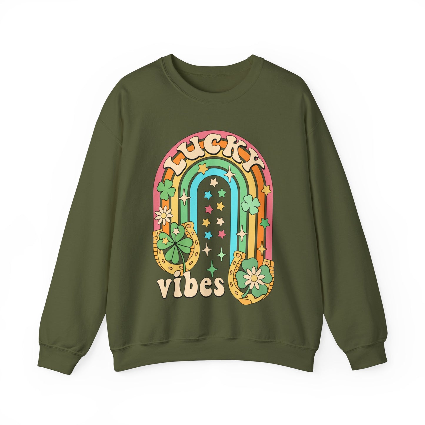 Lucky Vibes St. Patrick's Day Unisex Crewneck Sweatshirt