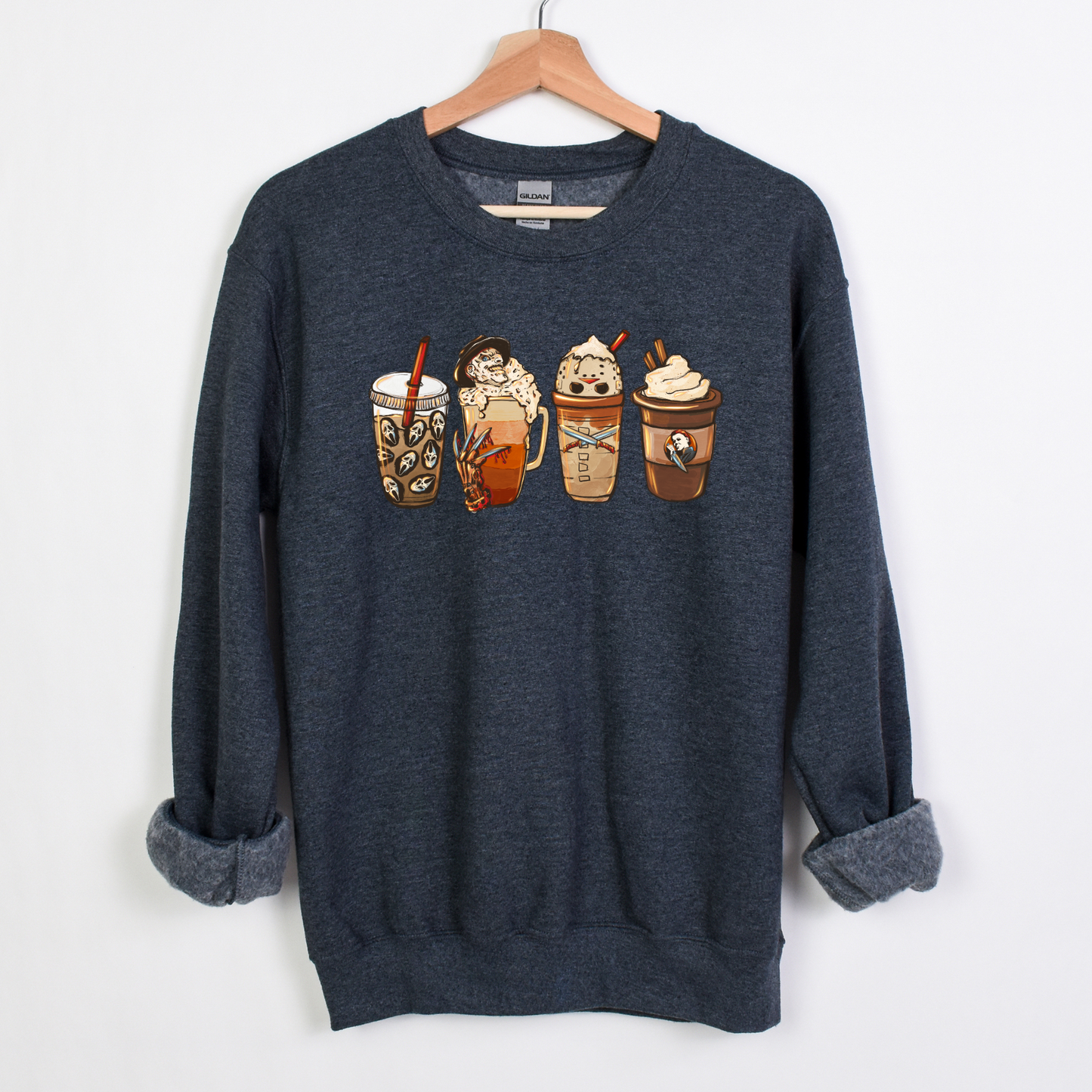 Horror Coffee Latte Unisex Sweatshirt