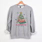 All Booked for Christmas Book Lover Christmas Tree Unisex Sweatshirt