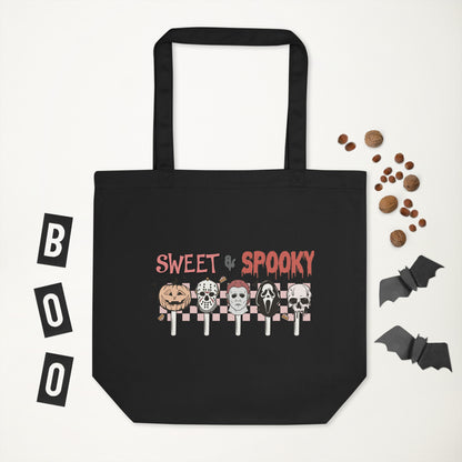 Sweet & Spooky Horror Movie Suckers Halloween Tote Bag