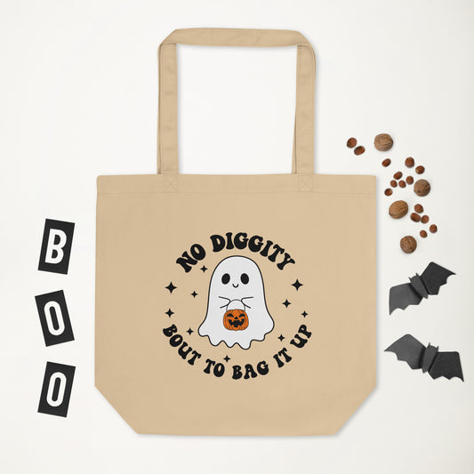 No Diggity About to Bag It Up Trick or Treat Tote Bag