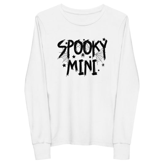 Spooky Mini Spider Web Matching Youth long sleeve tee