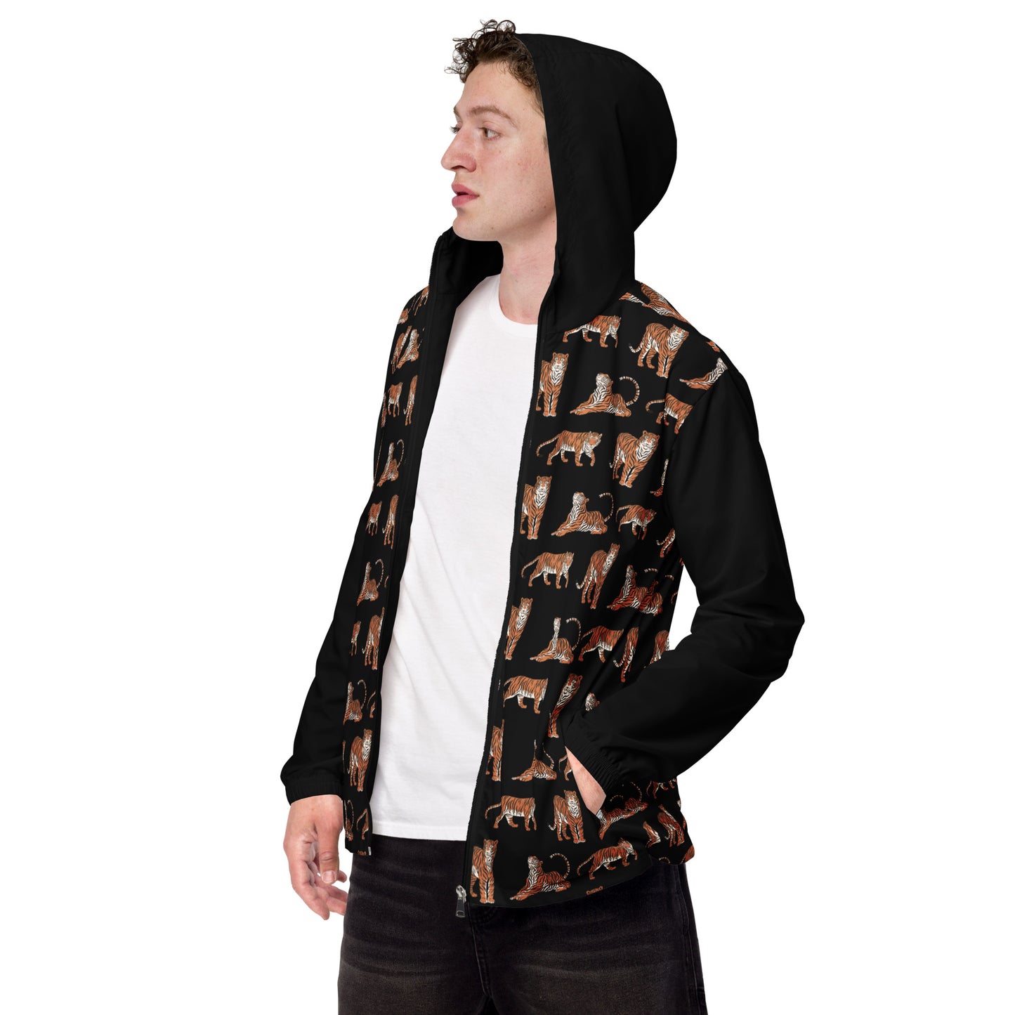 Black Bengal Tiger Men’s Windbreaker