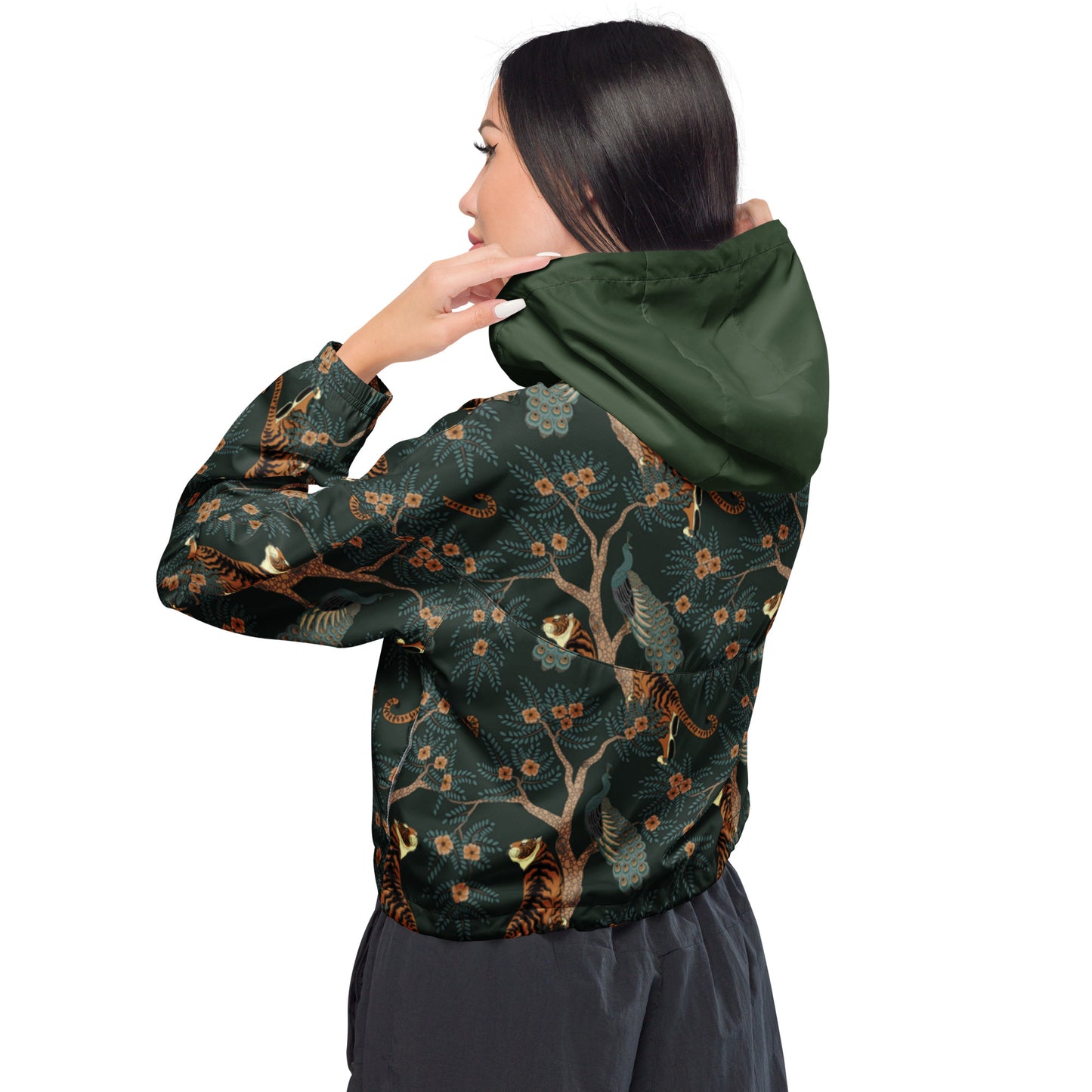 Jungle Bengal Women’s Cropped Windbreaker