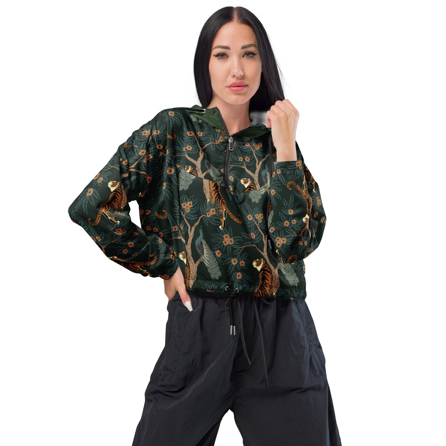 Jungle Bengal Women’s Cropped Windbreaker