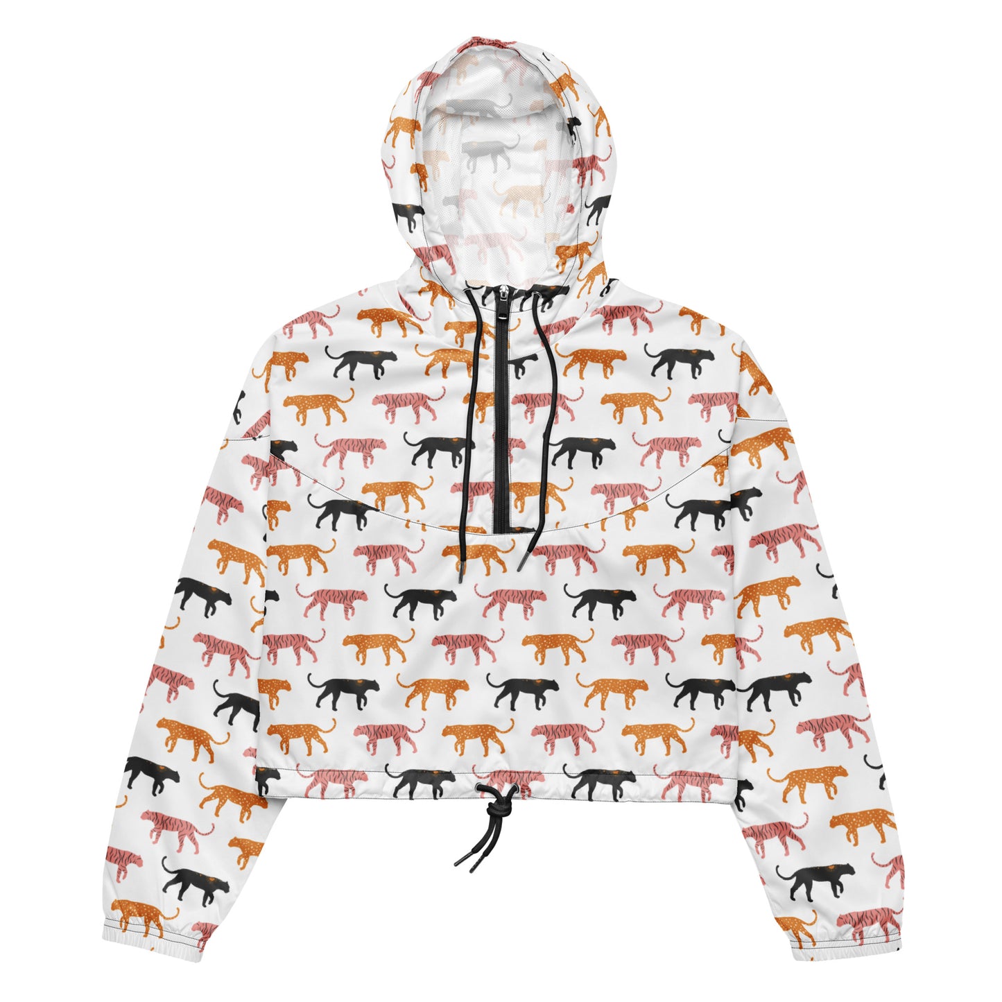 Colorful Cats Women’s Cropped Windbreaker