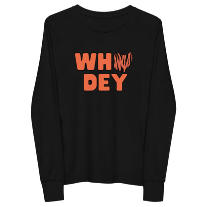 Who Dey Ohio Youth Long Sleeve Shirt