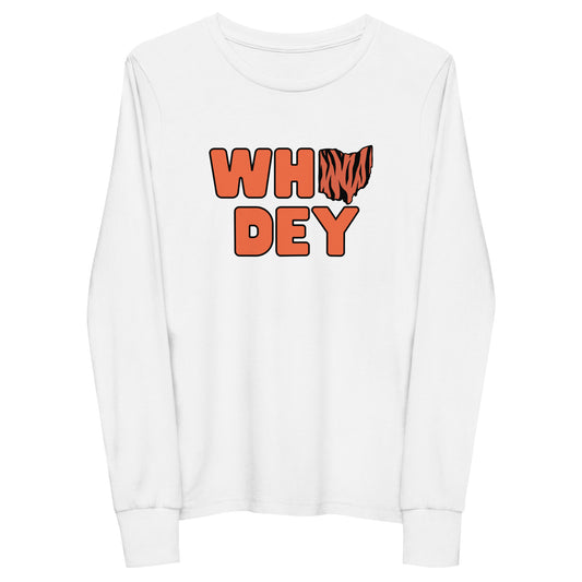 Who Dey Ohio Youth Long Sleeve Shirt